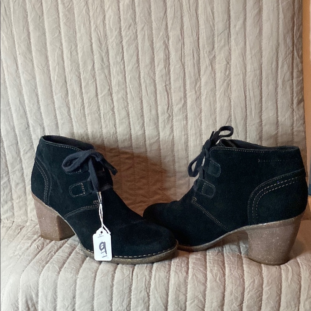 Women's Black Suede Ankle Boots